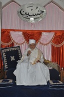 Huzoor-e-'Aali Saiyedna saheb (tus) on Takht-e-Taiyebi